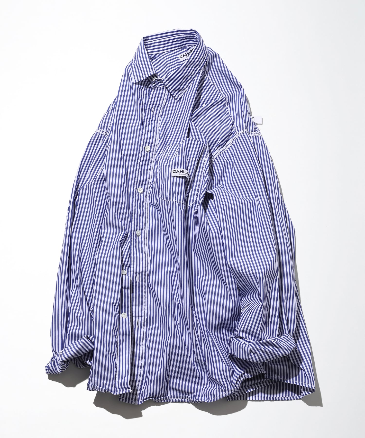 Magazine Pocket Chain Stitch Shirt “London StripeStripe”