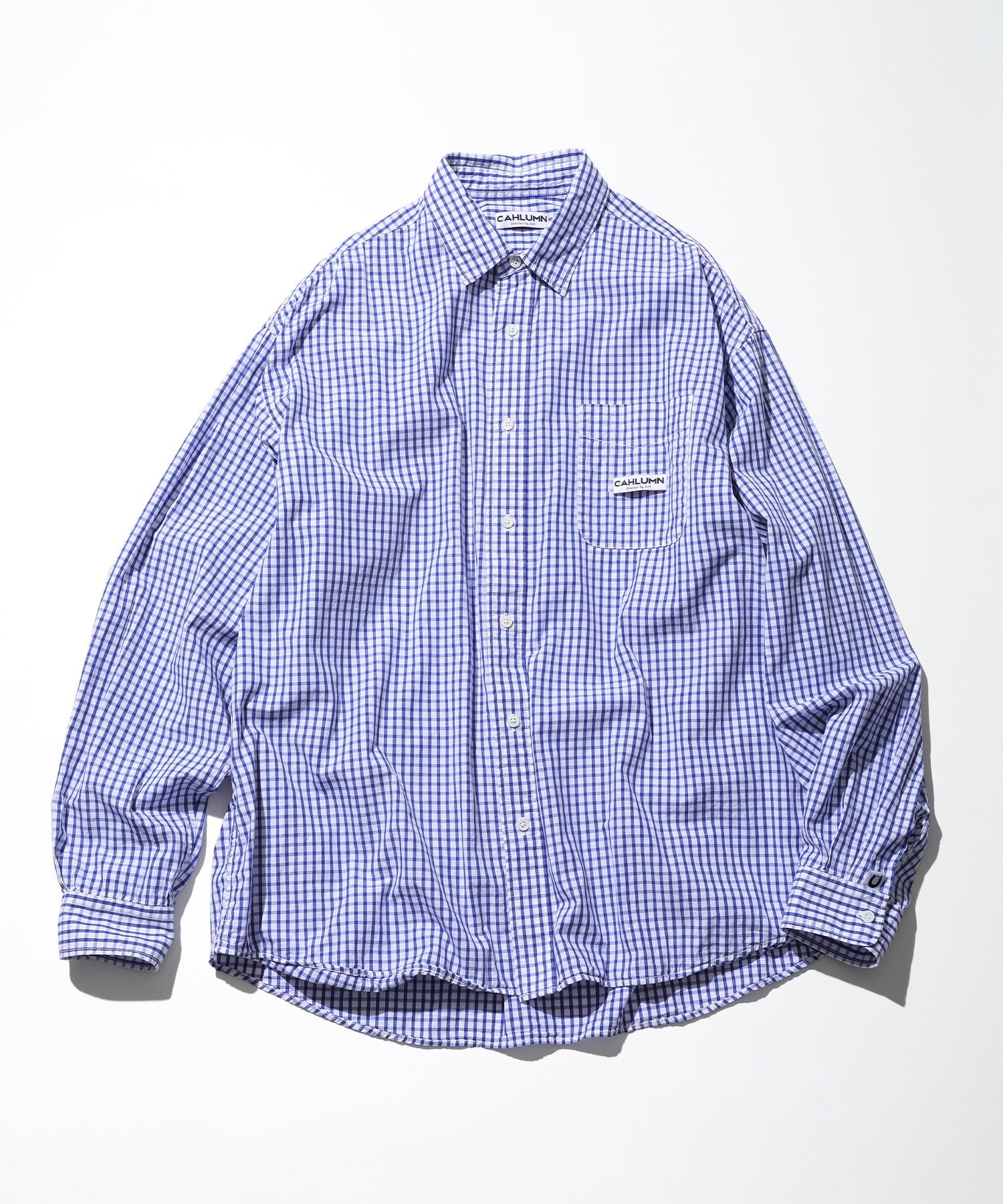 Magazine Pocket Broad Shirt “Gingham”