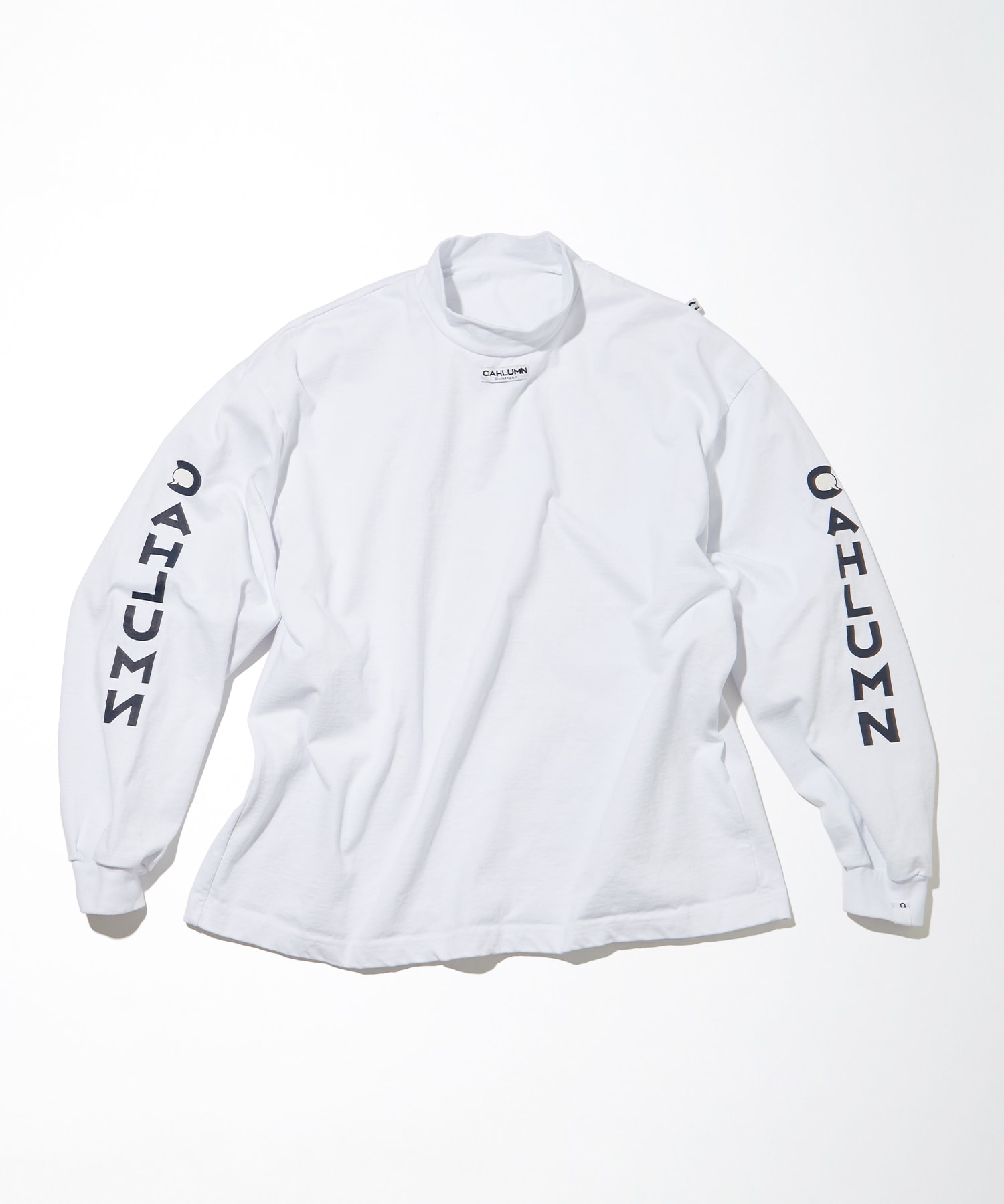 Heavy weight Jersey Mock Neck L/S Print Tee