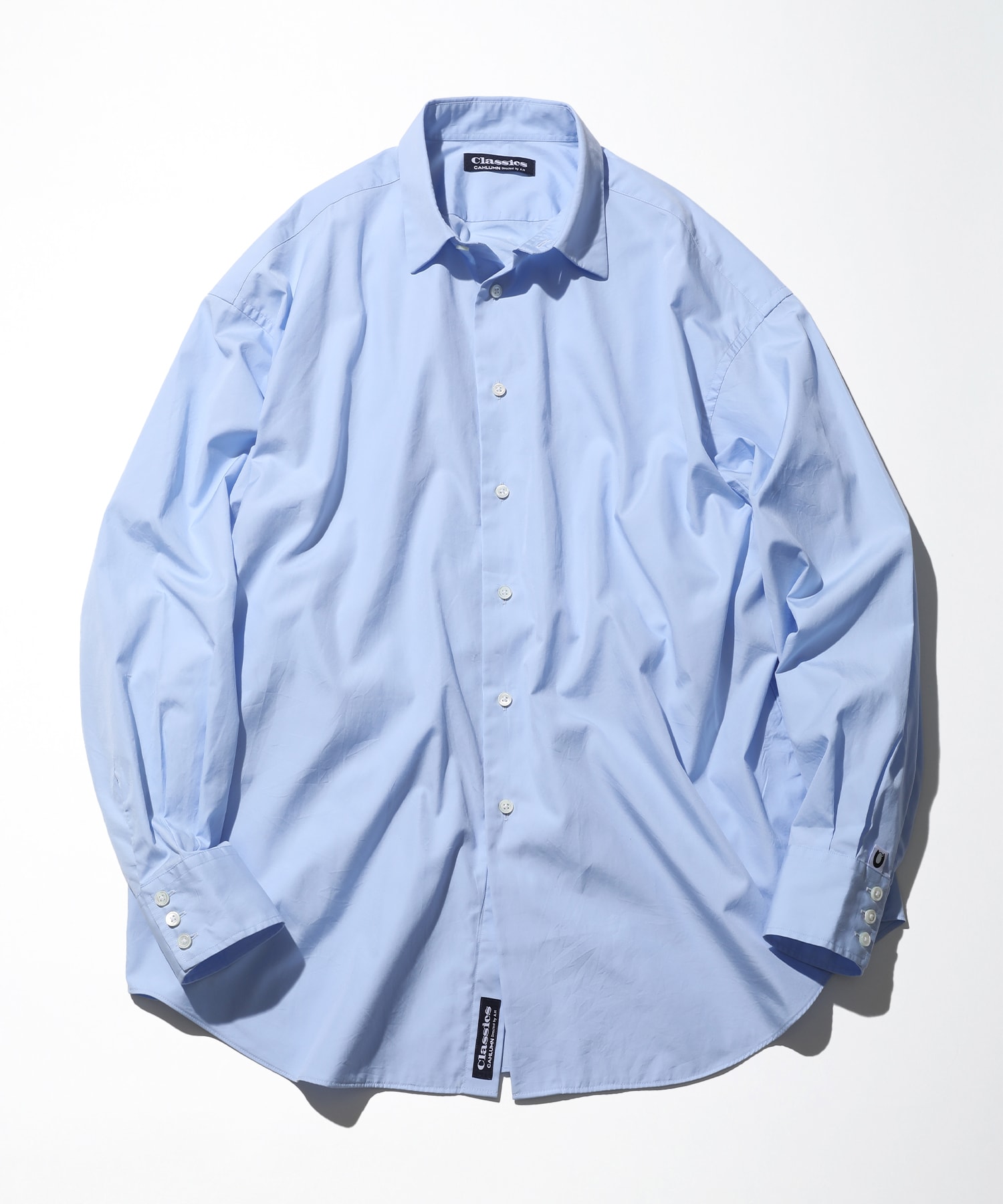 Magazine Pocket Wide Spread Collar Shirt