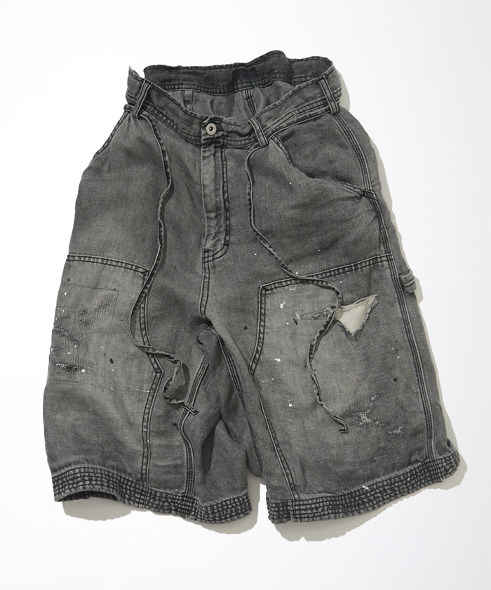Upcicle Linen Denim Painter Short Pant