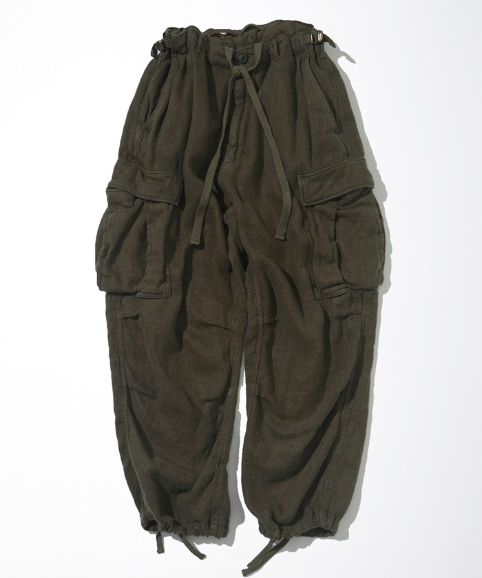 French Linen Garment Dye Cargo Pant