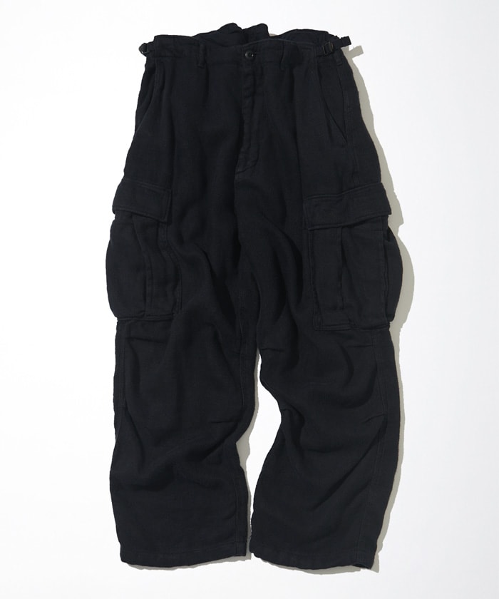 French Linen Garment Dye Cargo Pant