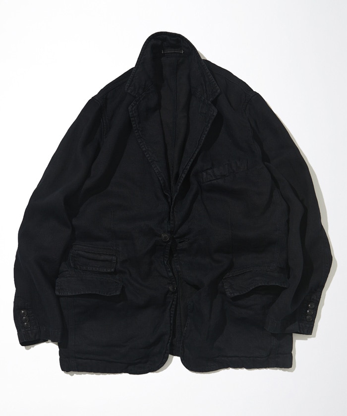 French Linen Denim Tailored Jacket