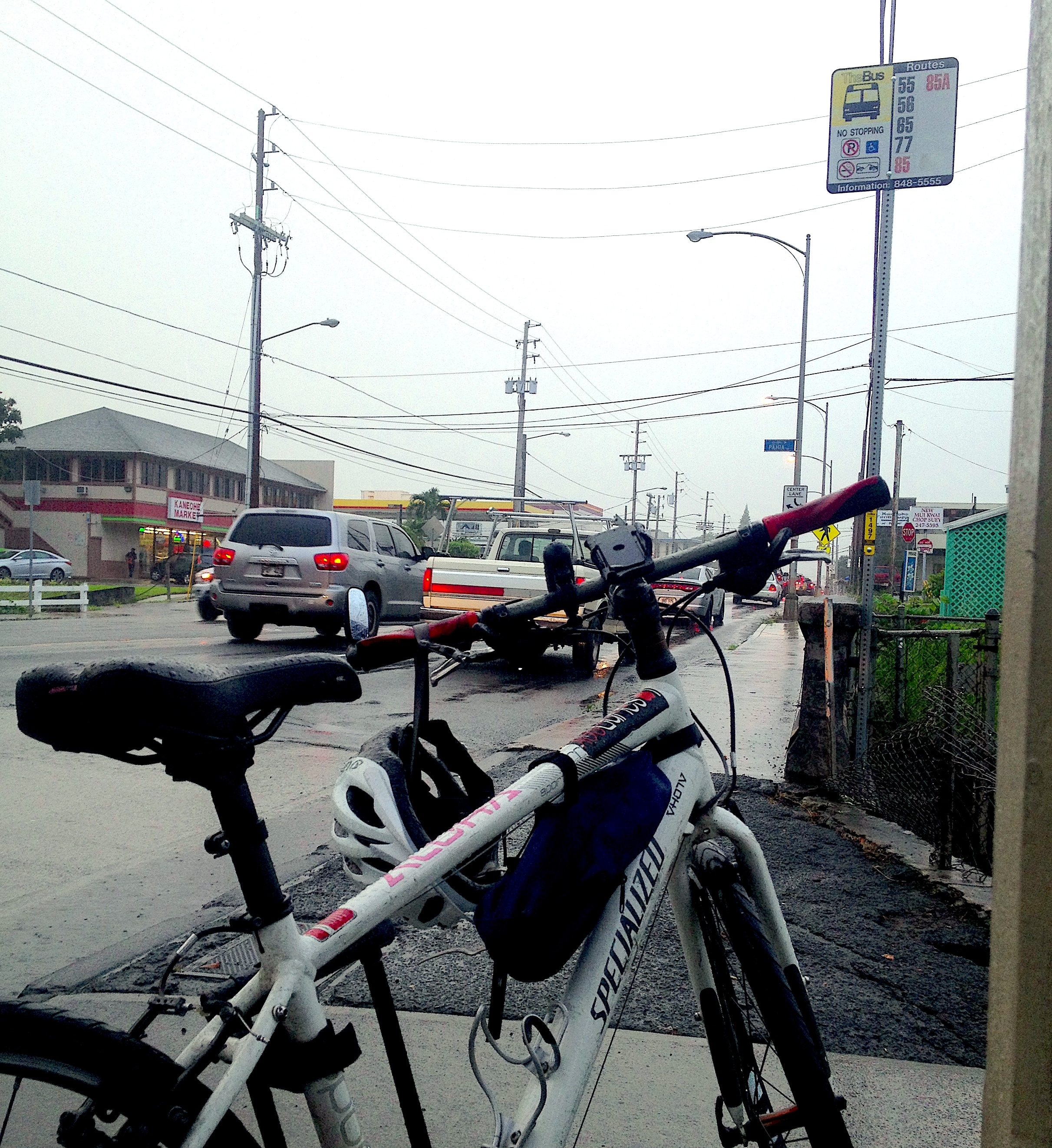 Let's ride a bicycle on the bus