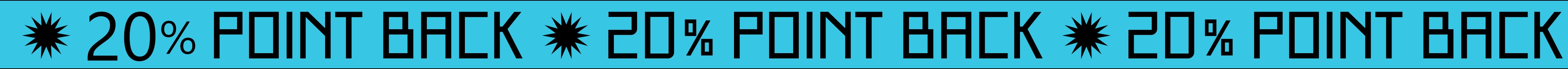 20% POINT BACK