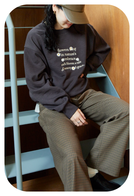 POPPY いちごプリントスウェット　グレー KIDS strawberry printed sweatshirts (Gray)