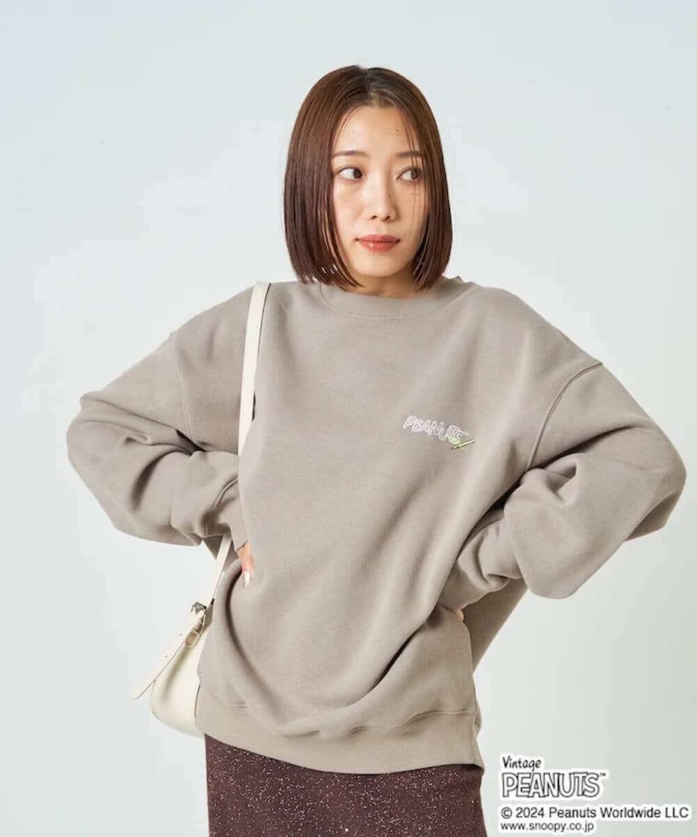 LON スウェット ベージュ　梨花　TWO SIDE SWEATSHIRT LON スウェット ベージュ 梨花 TWO SIDE SWEATSHIRT LON(ロン
