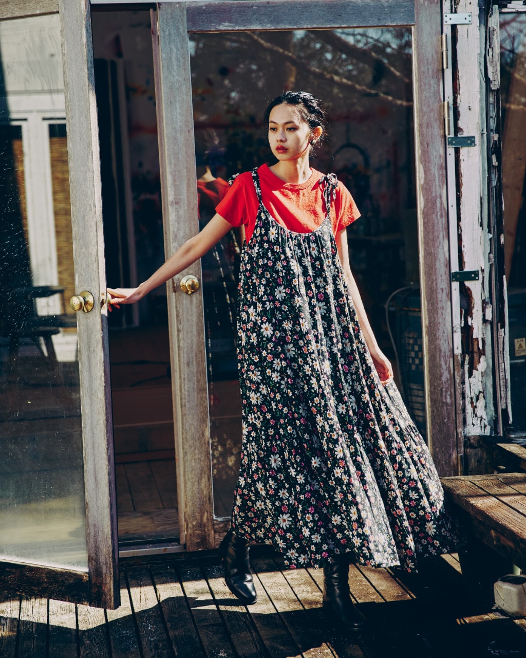 Freada フラワーハンカチ刺繍キャミドレス フラワーハンカチ刺繍キャミドレス｜フリークスストアの通販｜&mall