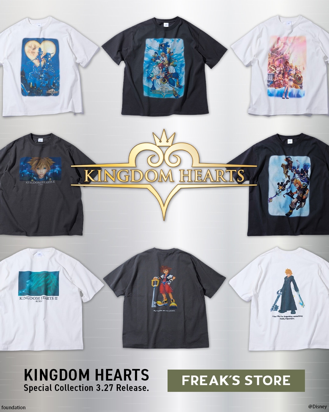 未開封品 キングダムハーツ クラウン Tシャツ L ホワイト FREAK'S STOREから『キングダム ハーツ』のスペシャルコレクションが
