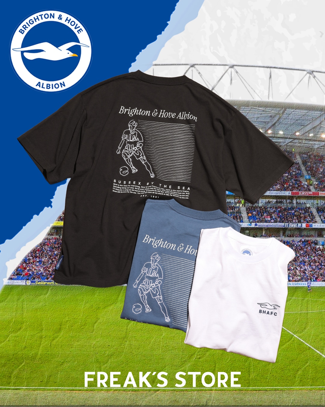 Brighton & Hove Albion FCとFREAK'S STORE初のコラボレーション