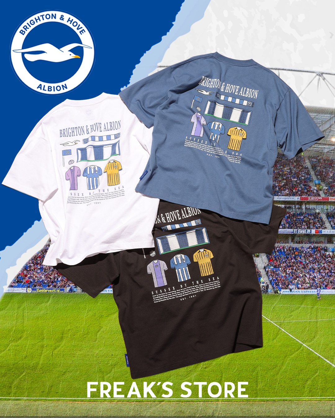 Brighton & Hove Albion FCとFREAK'S STORE初のコラボレーション
