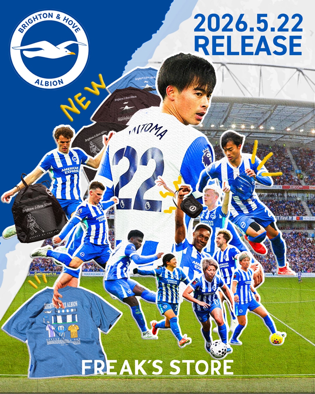 Brighton & Hove Albion FCとFREAK'S STORE初のコラボレーション