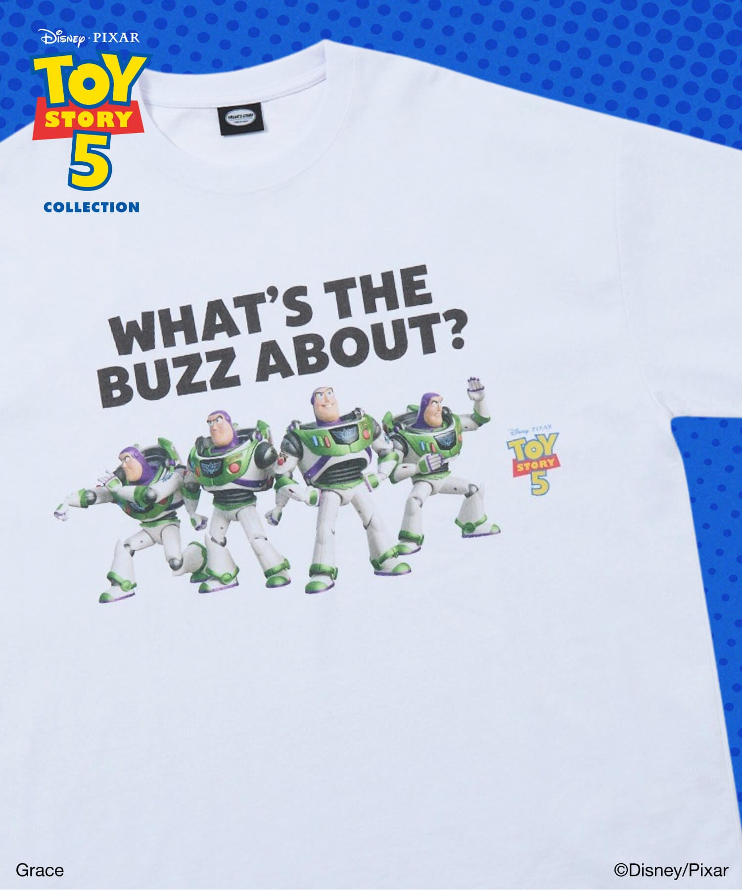 TOY STORY 聯名限定 角色印花 圓領T恤 ─ 巴斯