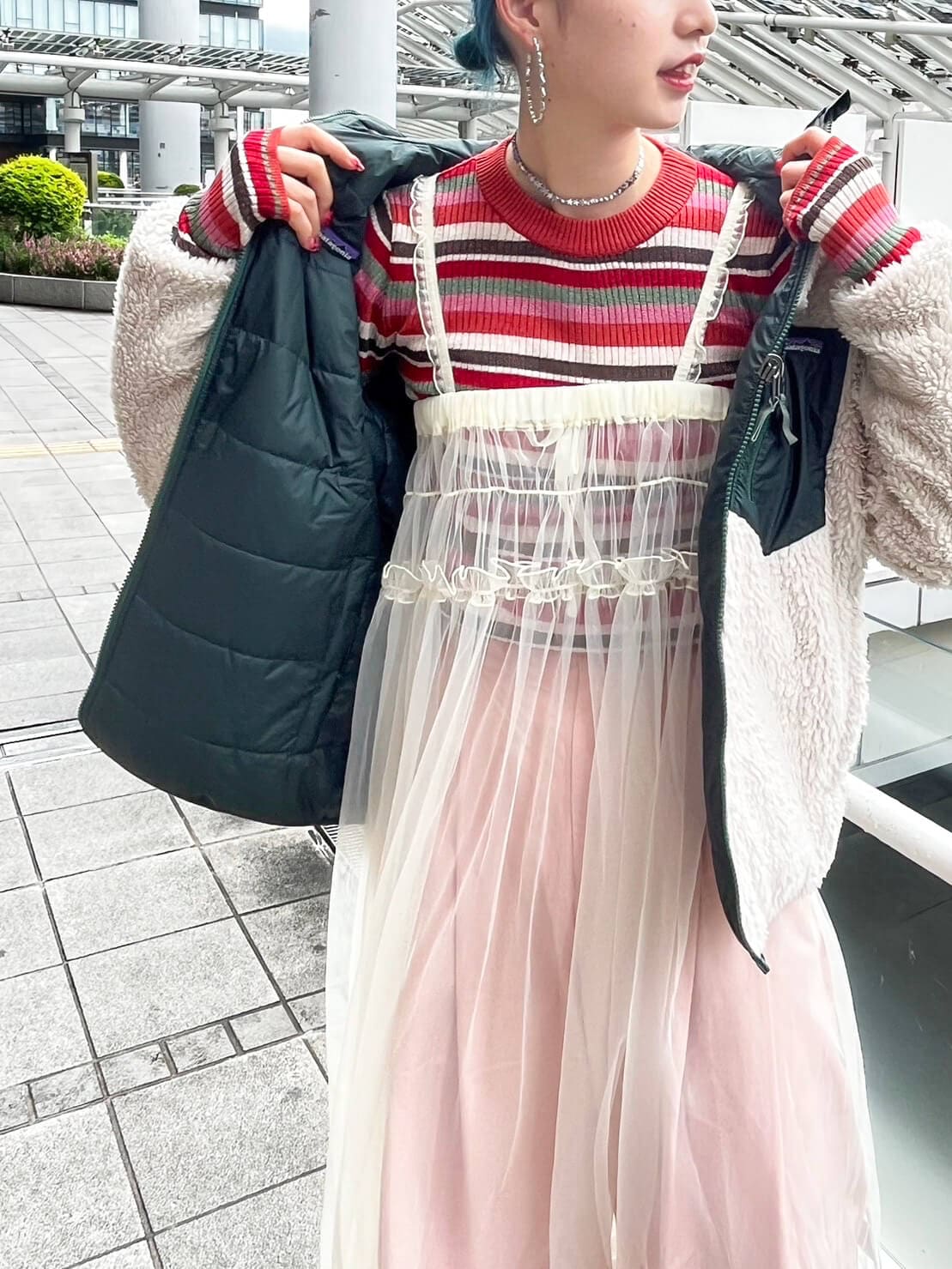 超希少モデル ヴィンテージ パタゴニア ブロンズ ニット ブルゾン XL シェブロン柄ジャガード柄 ドライバーズニットブルゾン｜メンズ